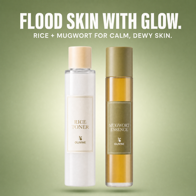 Skin Flooding Duo Set - Rice Toner and Mugwort Essence