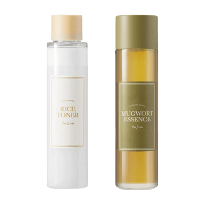 Skin Flooding Duo Set - Rice Toner and Mugwort Essence