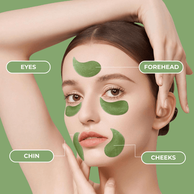 How to apply the Olivine Beauty Avocado Eye Mask under the eyes