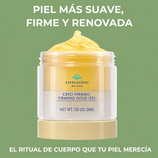 Gel escultor dorado Olivine Beauty para una piel de apariencia más firme y tonificada