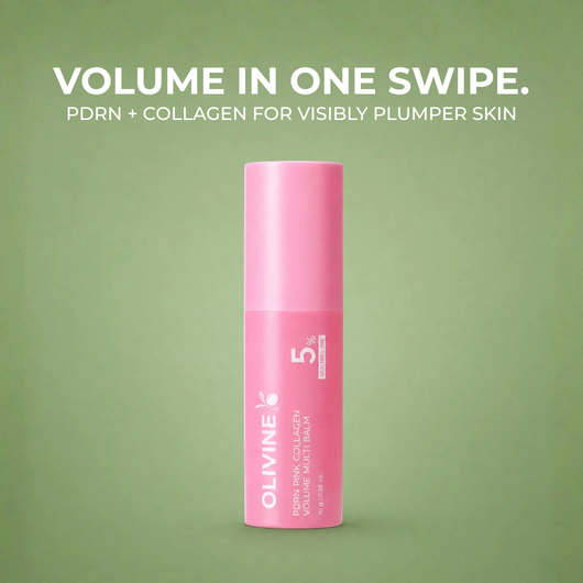 Olivine Beauty PDRN Pink Collagen Volume Multi-Balm — Korean stick with PDRN and 5% Volufiline for a visibly plumper look