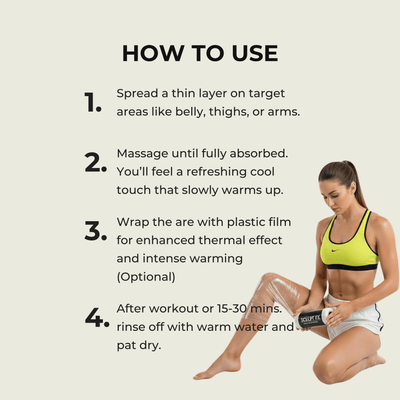 How to use anti cellulite cream by applying and massaging on target areas