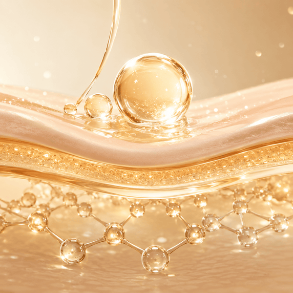 Olivine Beauty c-PDRN ingredient visualization with radiant hydration and firm looking skin aesthetic