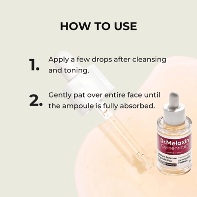 How to apply Calcium Intense Ampoule Plus serum after cleansing and toning for daily skincare routine