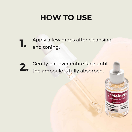 How to apply Calcium Intense Ampoule Plus serum after cleansing and toning for daily skincare routine