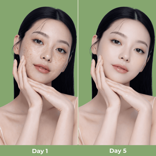 Before and after skin results showing smoother and clearer complexion using olivine beauty calcium intense firming cream