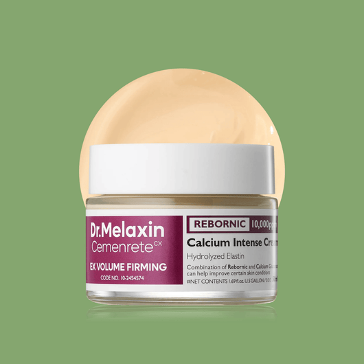 olivine beauty calcium intense firming cream jar showing rich hydrating and firming skincare formula