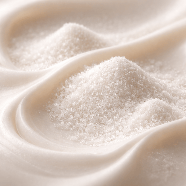 Olivine Beauty calcium mineral particles blended into silky cream texture for skin firmness support