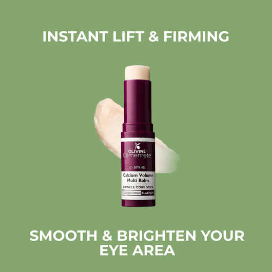 Olivine Beauty calcium volume multi balm stick for instant lift and firming to smooth and brighten the eye area