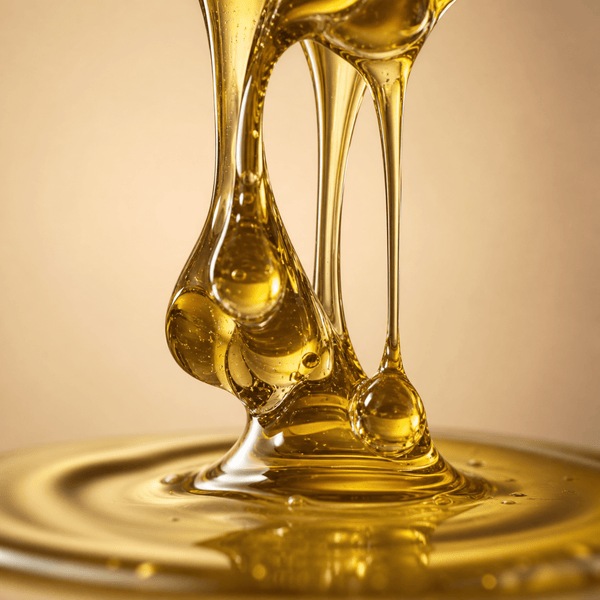 Thick castor oil texture showing strength and protection for hair strands