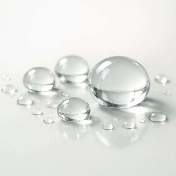 Olivine Beauty ceramides ingredient showing hydration droplets that help strengthen skin barrier and lock in moisture