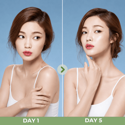 Olivine Beauty Chill It moisturizer before and after hydrated plump skin transformation image