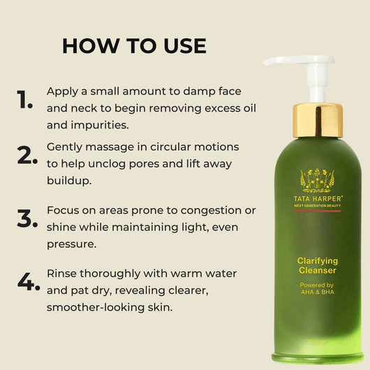 How to use clarifying cleanser steps for cleansing and unclogging pores