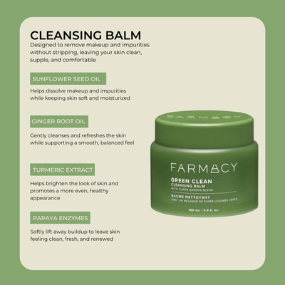 Cleansing balm with sunflower seed oil ginger root oil and turmeric extract