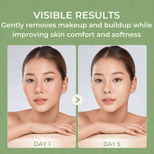 Olivine Beauty cleansing balm visible results showing smoother and more balanced skin