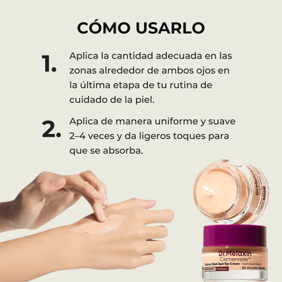 Cómo aplicar Olivine Beauty crema para ojeras y manchas oscuras debajo de los ojos