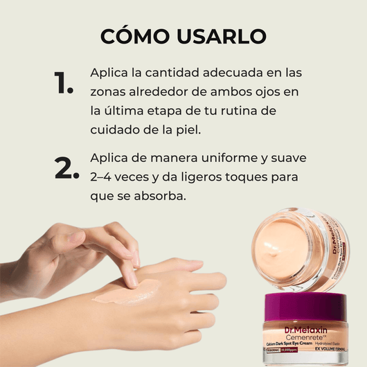 Cómo aplicar Olivine Beauty crema para ojeras y manchas oscuras debajo de los ojos