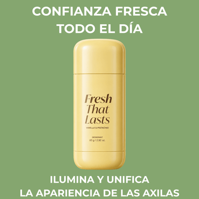 Desodorante Vanilla & Pistachio que ayuda a mantener una sensación de frescura durante todo el día