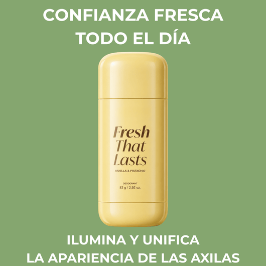 Desodorante Vanilla & Pistachio que ayuda a mantener una sensación de frescura durante todo el día