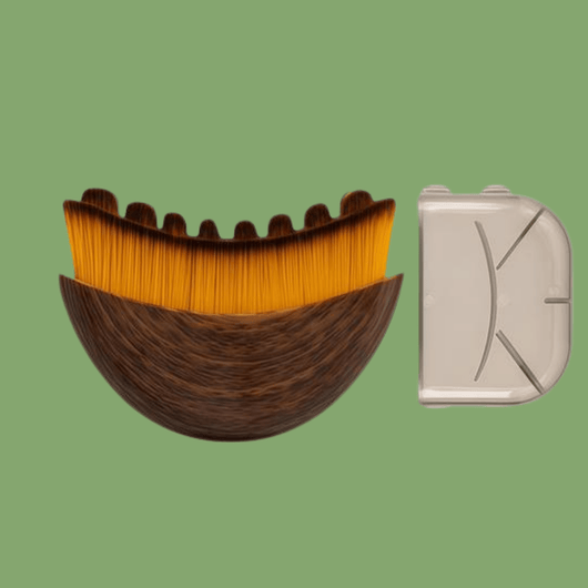 Olivine Beauty contour face brush with protective travel case for skincare routine and storage