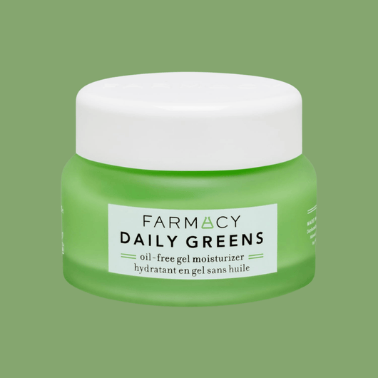 Daily greens oil-free gel moisturizer jar with lightweight hydrating formula