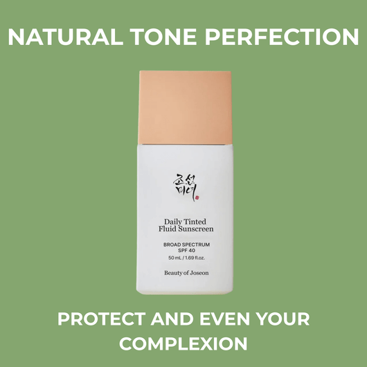 Olivine Beauty Daily Tinted Fluid Sunscreen bottle showing lightweight tinted mineral sunscreen for natural complexion