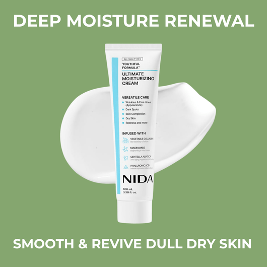 NIDA Ultimate Moisturizing Cream with deep moisture renewal and hydration skincare visual