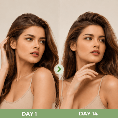 Olivine Beauty Dr. Groot visible hair transformation image showing fuller-looking healthier hair appearance