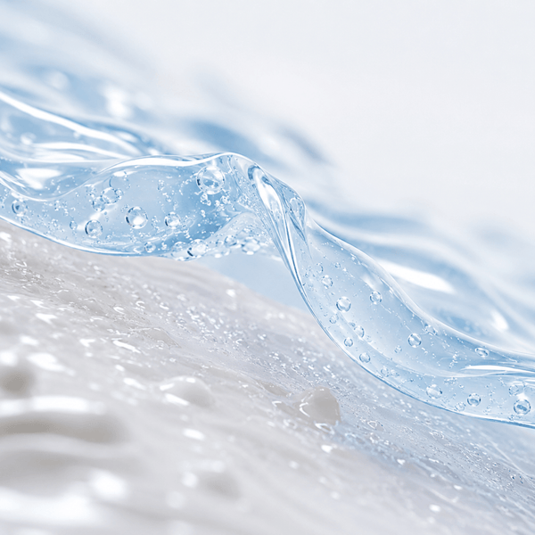 Advanced exfoliating complex ingredient visualization supporting smoother-looking skin texture by Olivine Beauty