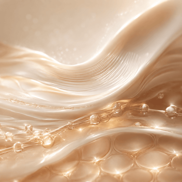 Olivine Beauty abstract skincare texture inspired by firming peptides with silky contour wave patterns.
