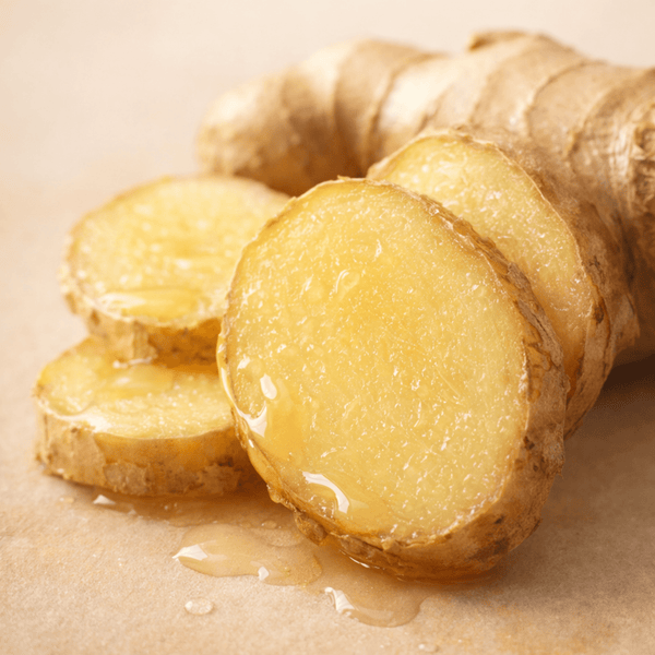 Ginger root oil supporting gentle cleansing and refreshed balanced skin
