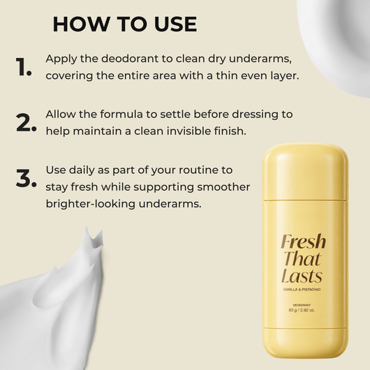 Simple daily deodorant application instructions for fresh and confident underarms