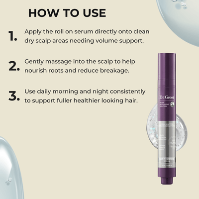 Olivine Beauty how to use Dr. Groot scalp revitalizing hair thickening serum step by step guide