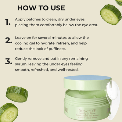 olivine beauty instructions for applying hydrogel eye patches under eyes