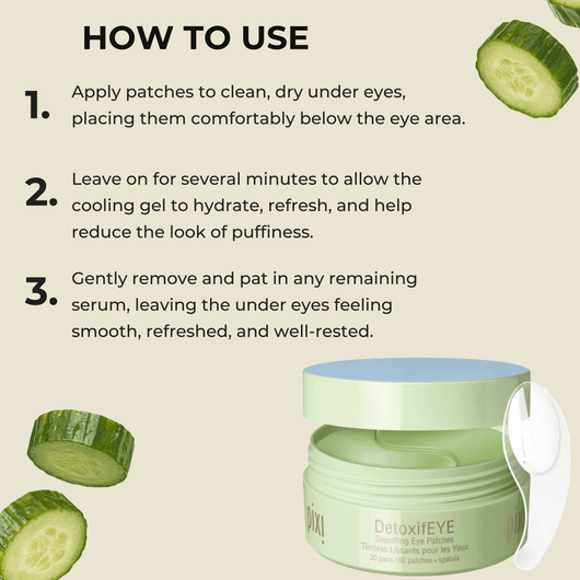olivine beauty instructions for applying hydrogel eye patches under eyes