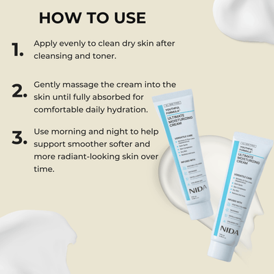 How to use NIDA Ultimate Moisturizing Cream for daily hydration and smoother-looking skin