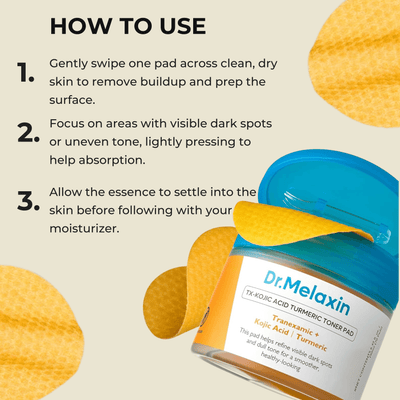 Step by step guide showing how to use toner pads for best results