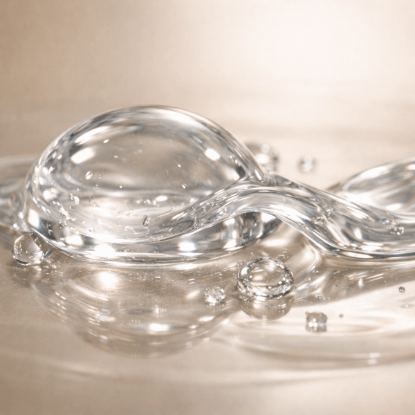 Hyaluronic acid ingredient gel texture for deep skin hydration Olivine Beauty