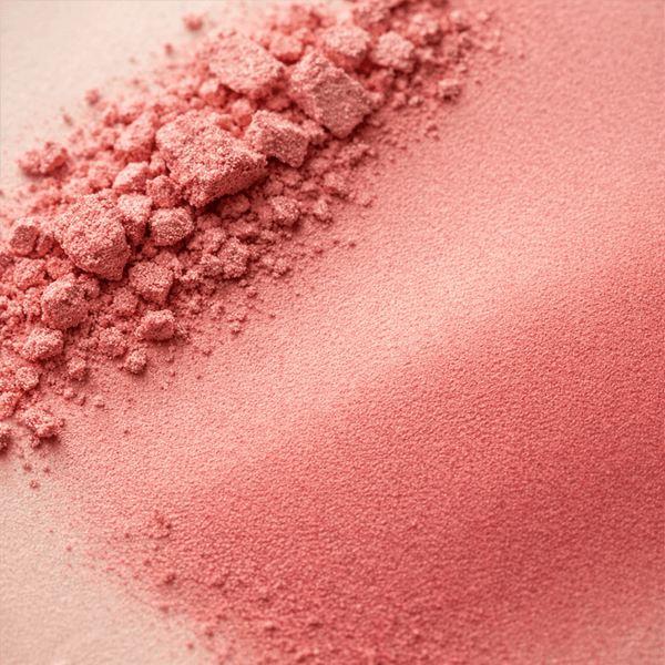 Olivine Beauty blush powder pigment texture showing cosmetic ingredient for natural warmth