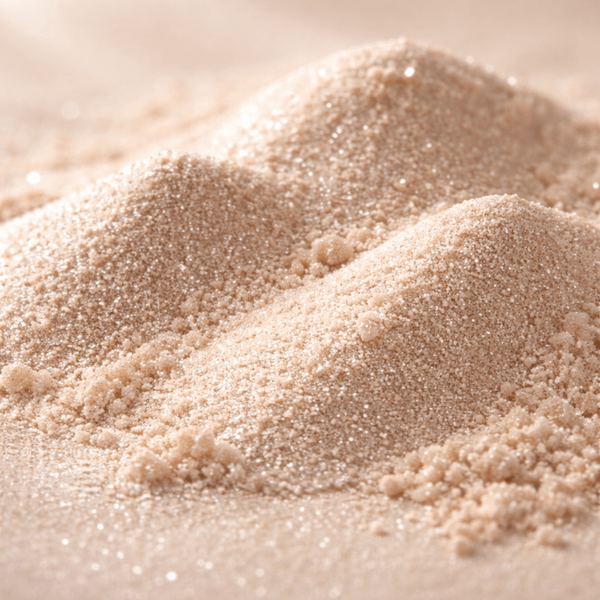Olivine Beauty highlighting powder texture showing luminous cosmetic ingredient for natural glow