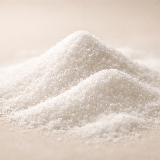 Refined white kojic acid powder ingredient used in Olivine Beauty skincare