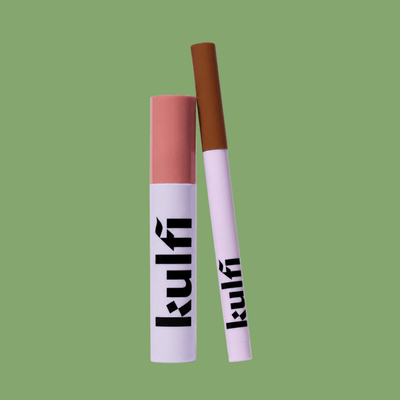 Olivine Beauty Kulfi Double Date Duo featuring a staining lip liner and glossy lip oil for lasting color and shine.