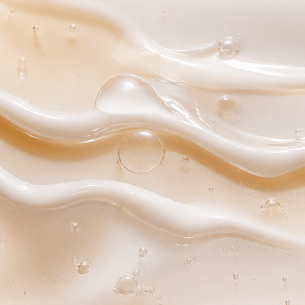 Smooth liquid texture representing lactic acid for gentle exfoliation and skin smoothing