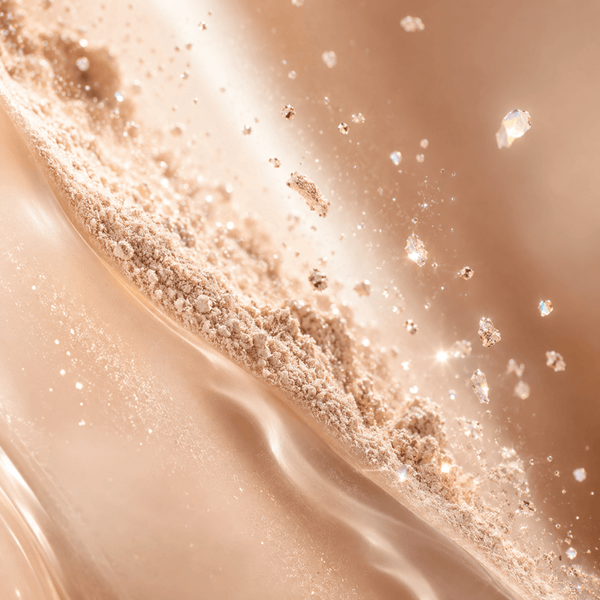 Olivine Beauty light-reflecting mineral pigments ingredient visualization for natural radiant-looking skin coverage.