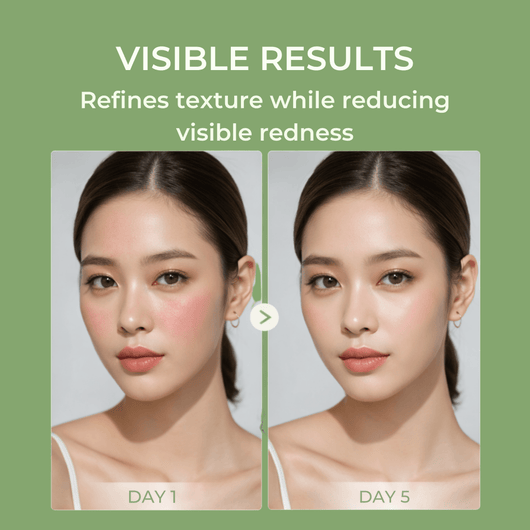 Olivine Beauty Matcha Pack Cleanser helps refine texture and reduce visible redness