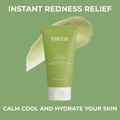 Olivine Beauty Matcha Pack Cleanser helps calm visible redness and hydrate skin