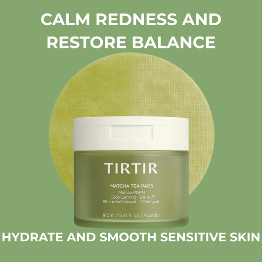 Olivine Beauty matcha toner pads designed to calm redness and hydrate sensitive skin for smoother and balanced appearance