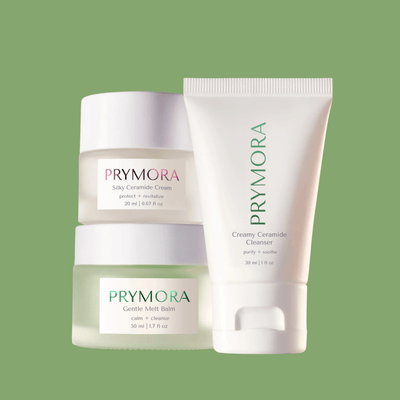 Mini trio skincare set with cleanser balm and moisturizer