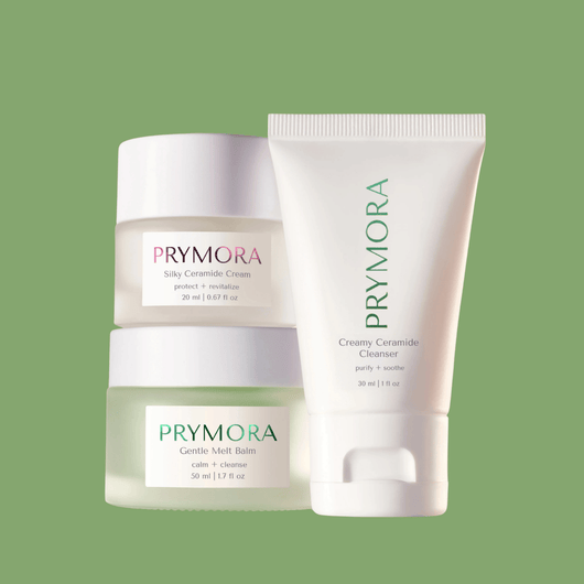 Mini trio skincare set with cleanser balm and moisturizer