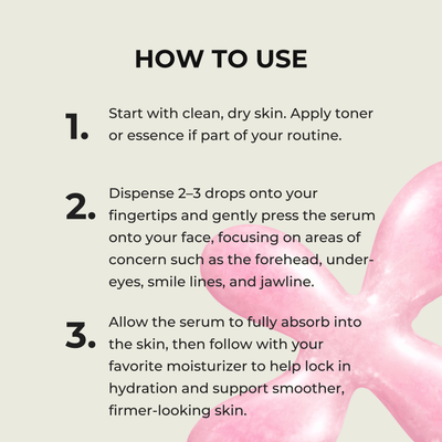 Step by step guide on how to apply Olivine Beauty NAD plus peptide serum for best skincare results